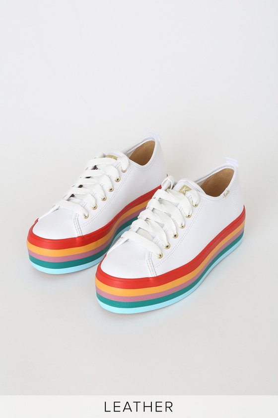keds platform rainbow