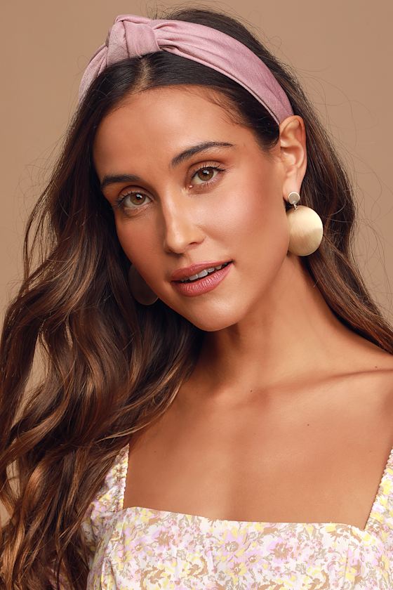 Trendy Mauve Headband Knotted Headband Structured Headband Lulus