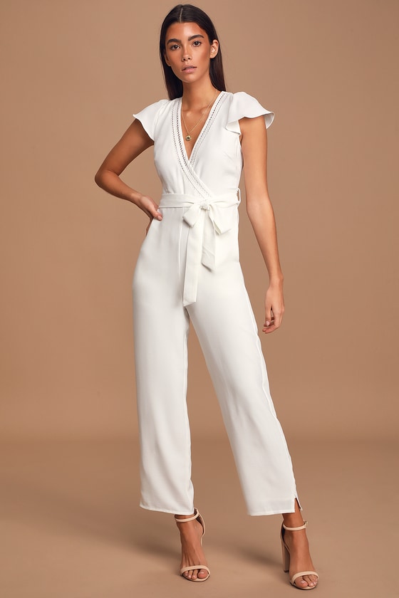 Lulus Small White Jumpsuit. 