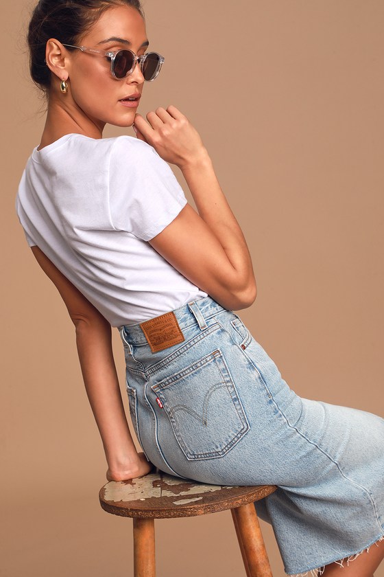 levi midi denim skirt