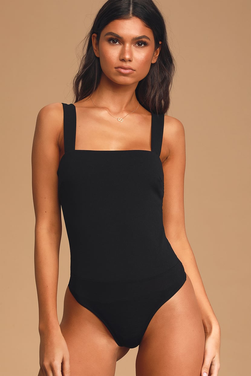 Symbolize Black Sleeveless Bodysuit