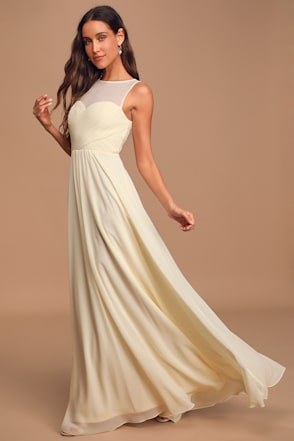 Some Type of Sway Cream Sleeveless Maxi Dress