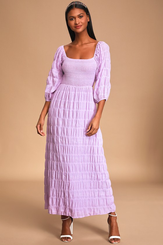 lavender long sleeve maxi dress