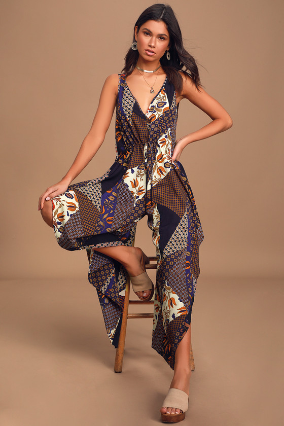 lulus jumpsuit navy