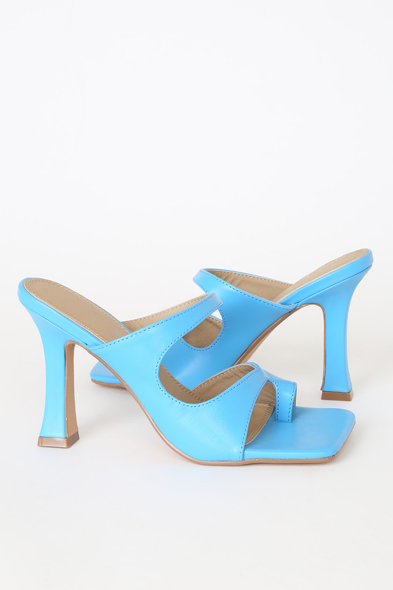 square toe high heel sandals
