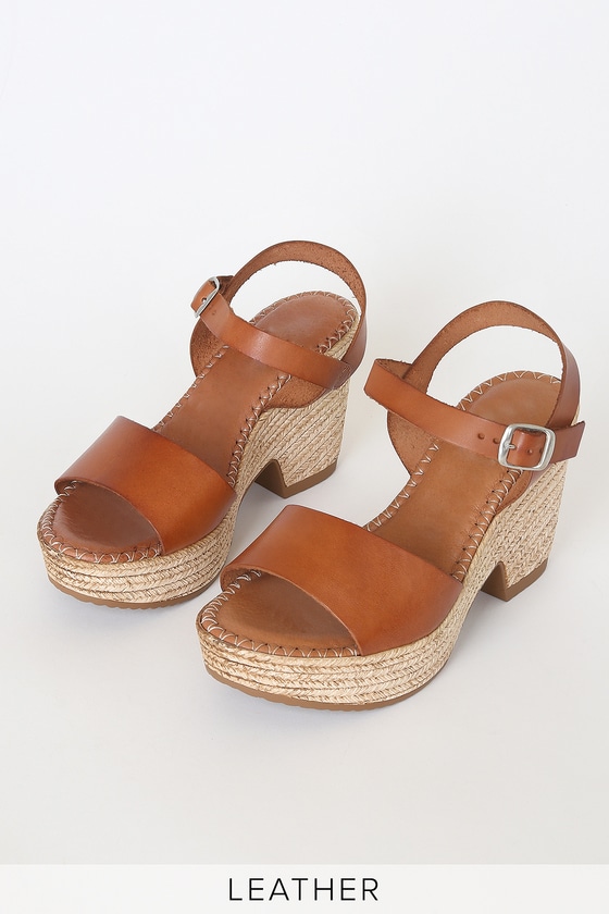 tan leather espadrille sandals