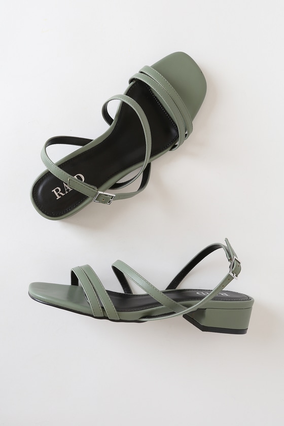 RAID Greta Sandals - Green High Heels - Strappy High Heel Sandals