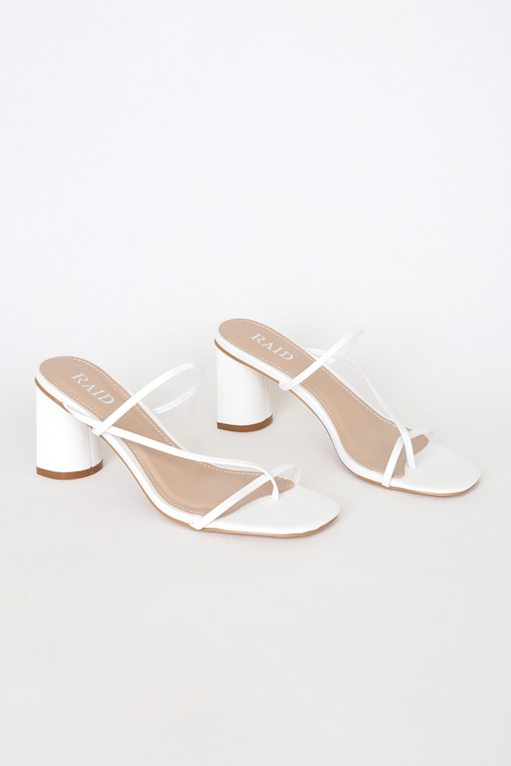 Brioni White Strappy High Heel Sandals 2