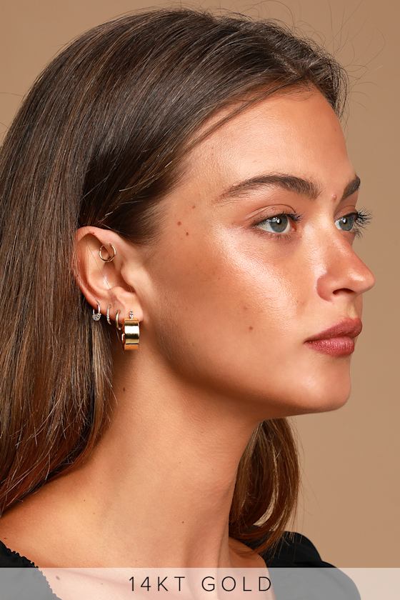 Positano 14k Gold Hoop Earrings 1