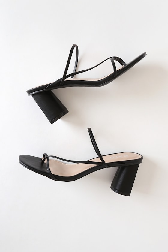Brioni Black Strappy High Heel Sandals 2