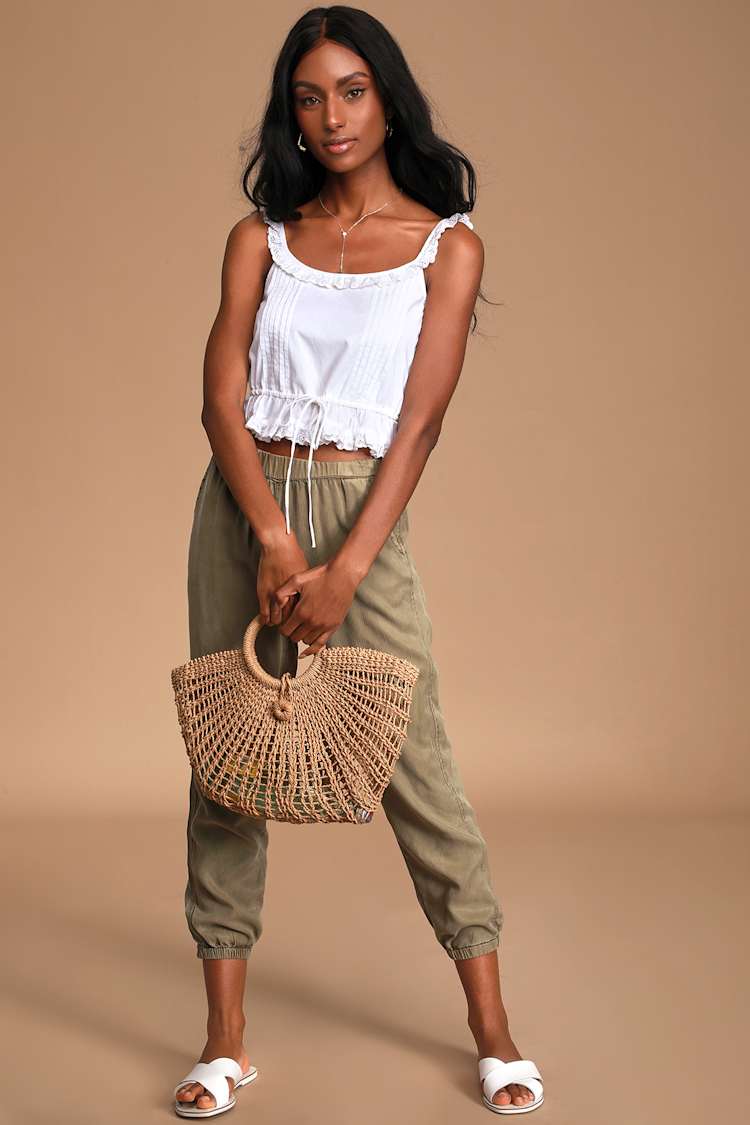 Pier Eyelet Crop Top