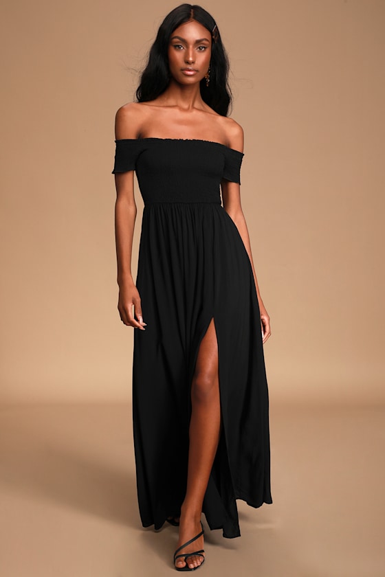 Patsy Black Off-the-Shoulder Dress 2