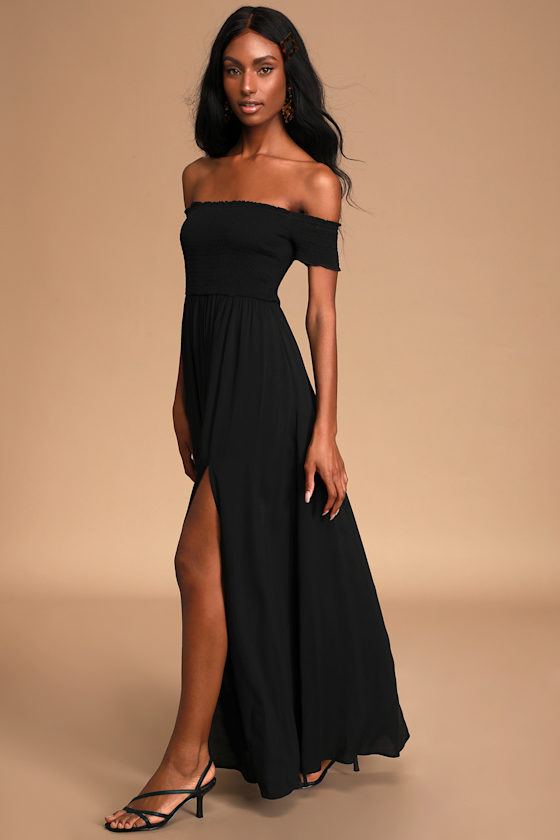 Patsy Black Off-the-Shoulder Dress 3