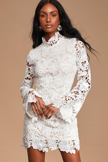 white glitter long dress Plunging V-neck Sparkle White Sequined Strapless Prom Dress main image 0
