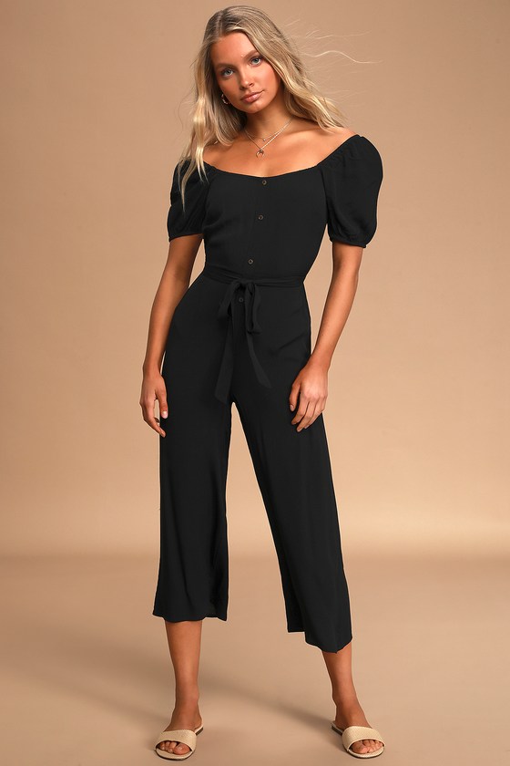 square neck culotte jumpsuit