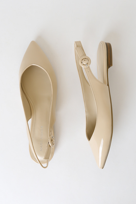Anson Light Natural Pointed-Toe Slingback Flats 2