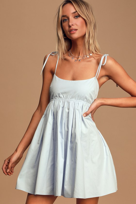 tie strap babydoll dress