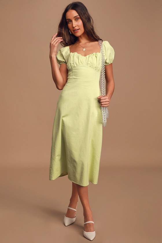 lulus green midi dress