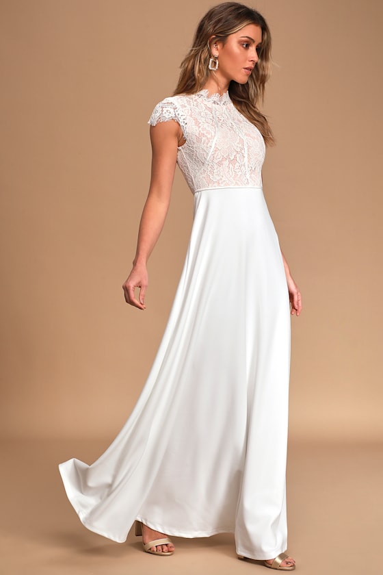 This Heart of Mine Ivory Lace Maxi Dress 6