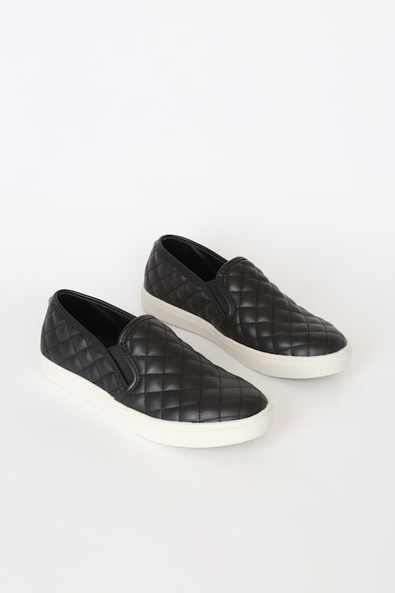 Ecentrcq Black Quilted Slip-On Sneakers 2