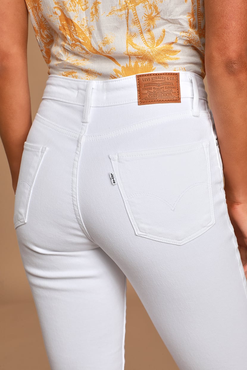 Levi's 721 High-Rise - White Skinny Jeans - High-Rise Denim Jeans - Lulus