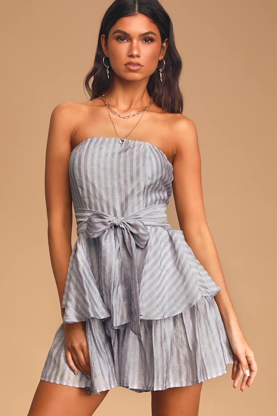 dusty blue romper