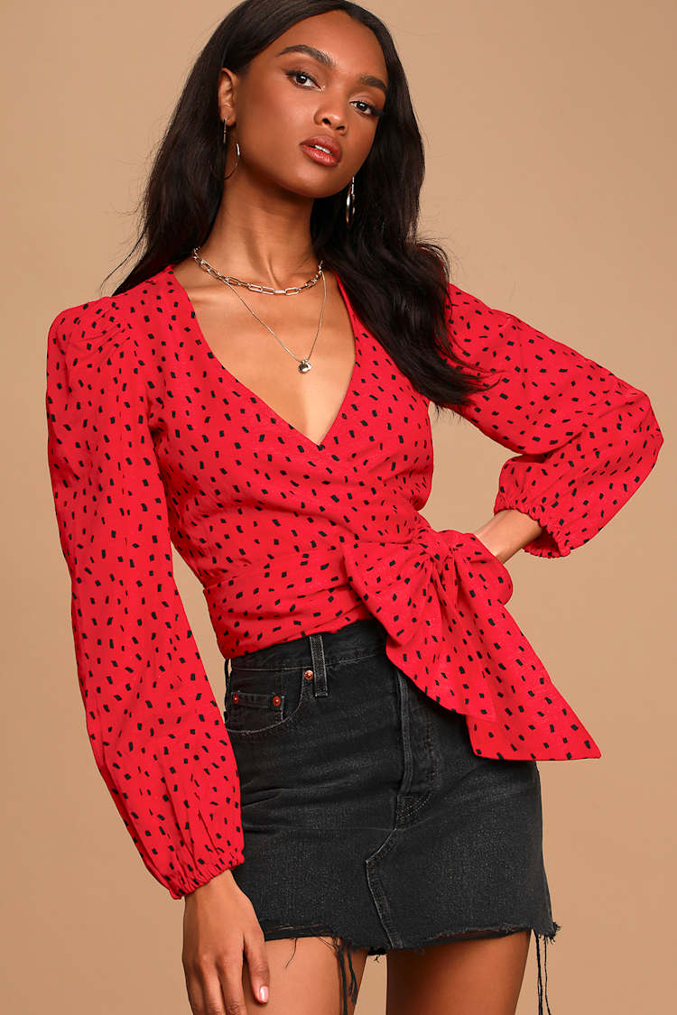 wrap red top