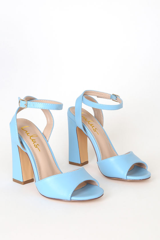 Laren Light Blue High Heel Sandals 2