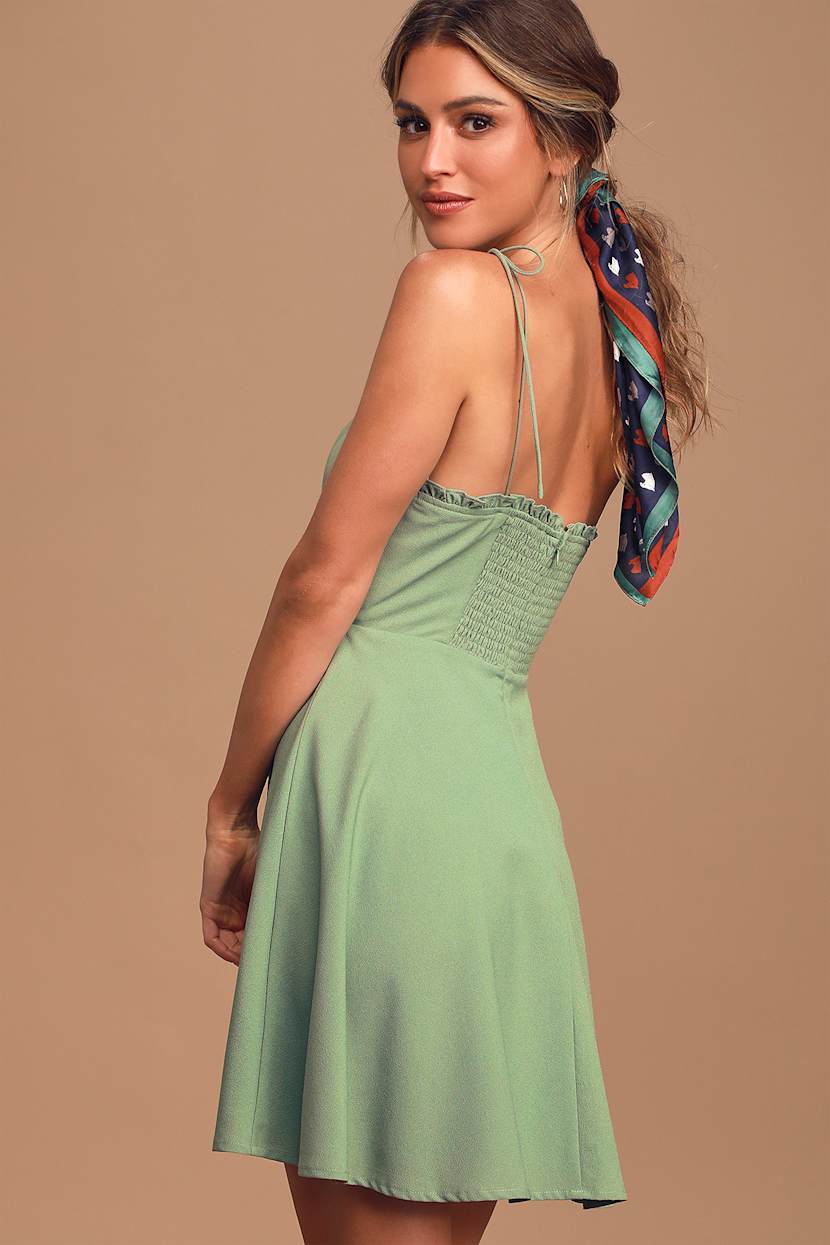 green emerald velvet dress Lizzy Ruffled Glitter Mesh Skater Dress