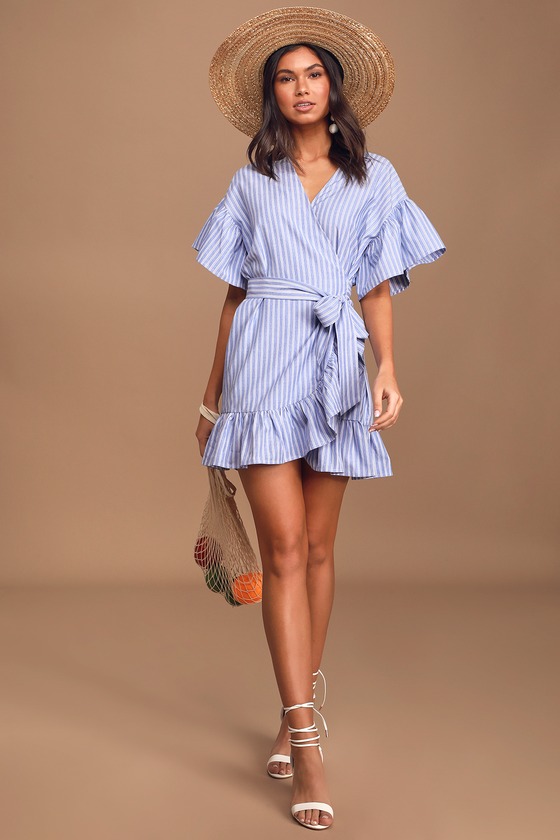 ruffle wrap mini dress Big sale - OFF 61%