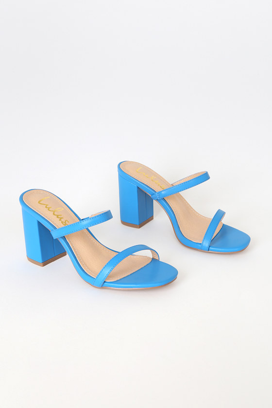 Ariellie Blue High Heel Sandals 3