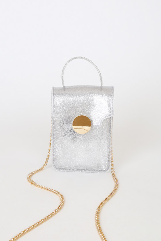 Party Up Silver Glitter Jelly Mini Bag 2