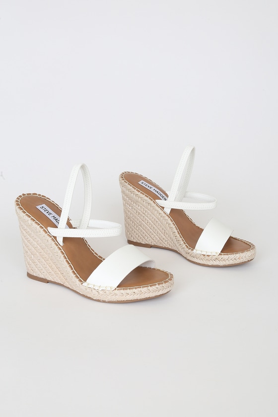 Steve Madden Mckenzie - White Espadrille Wedges - Wedges - Lulus