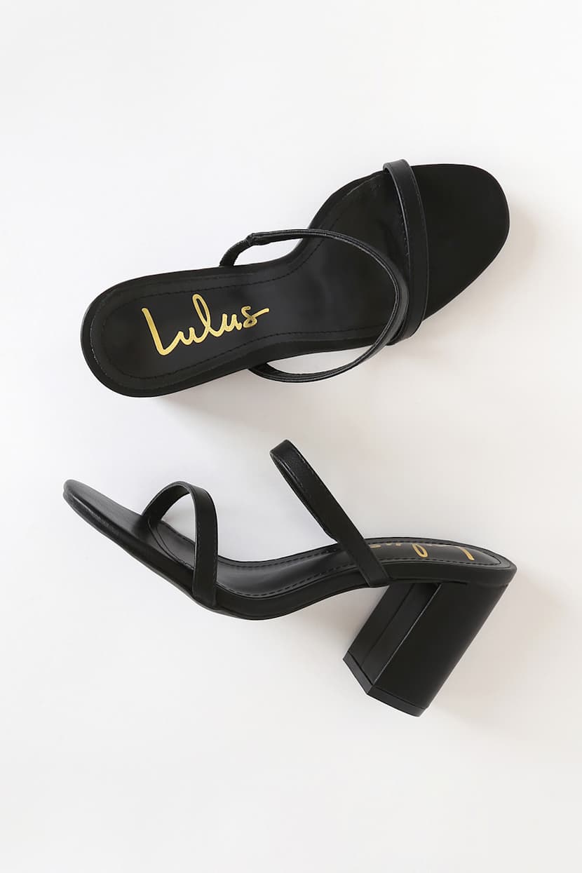 Ariellie Black High Heel Sandals