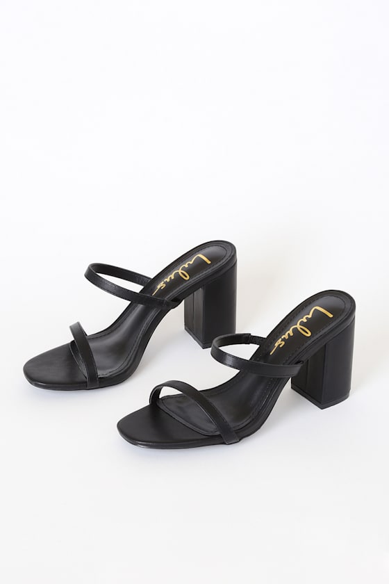 Ariellie Black High Heel Sandals - thumbnail 4