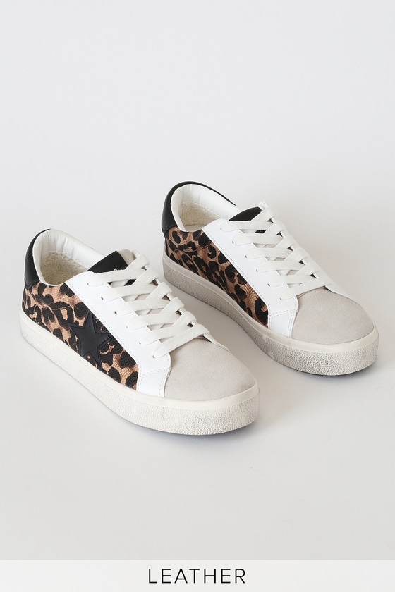 steve madden leopard wedge sneakers