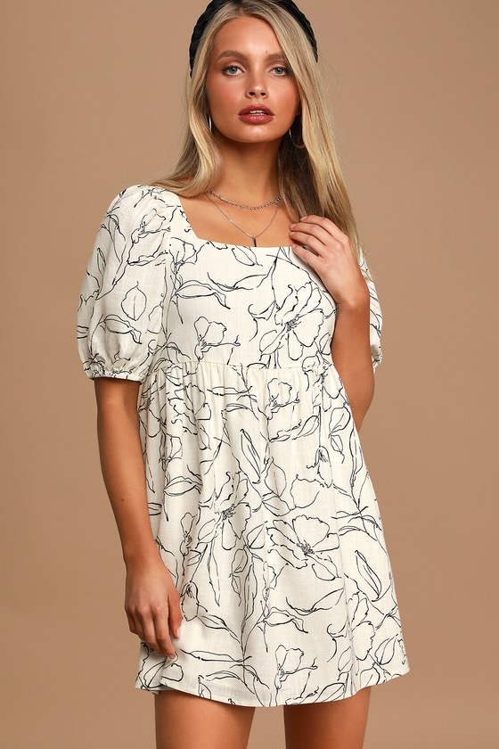 cream babydoll dress