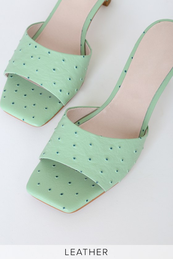 Marc Fisher Amber - Green Slide Sandals 
