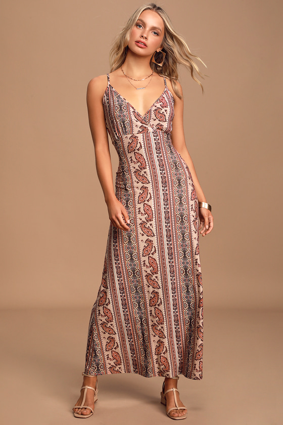 venus paisley boho dress