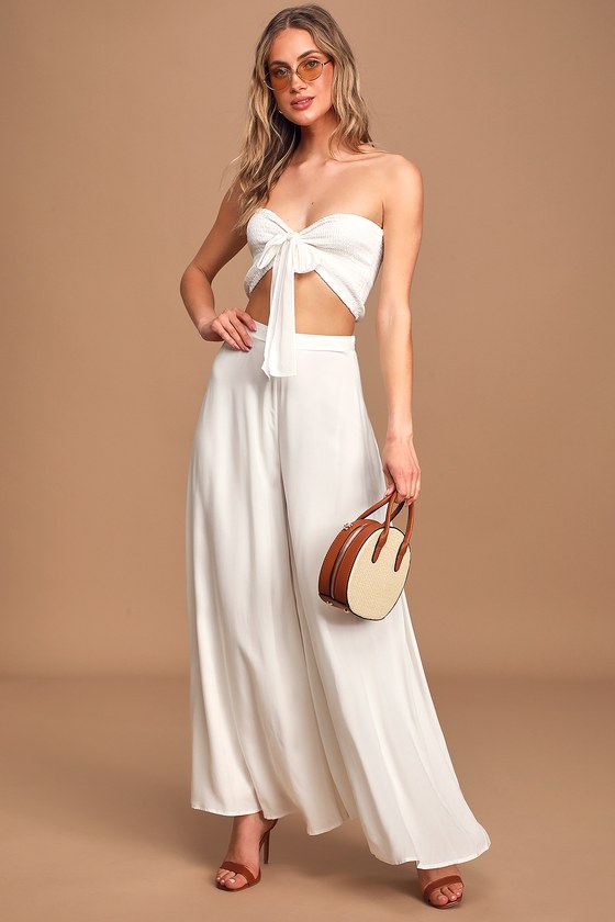 white two piece jumpsuit