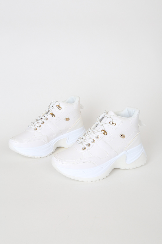white chunky sneakers target