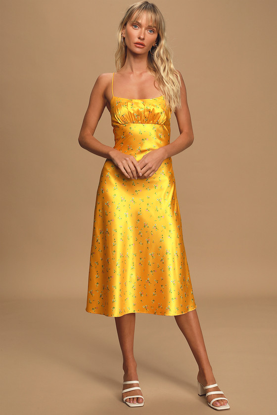 KOURT Rachel - Yellow Floral Dress ...