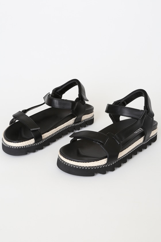 Raid Sonnie - Black Espadrille Sandals - Flat Sandals - Sandals - Lulus
