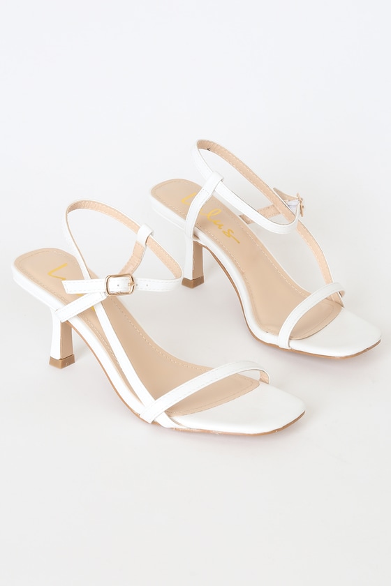 Chic White High Heel Sandals - White Heels - Strappy Heels
