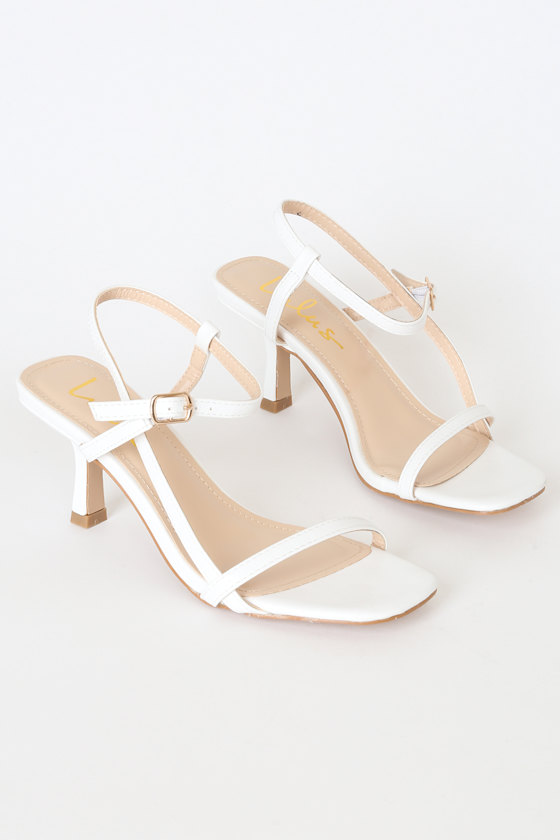 Vaness White High Heel Sandals 2