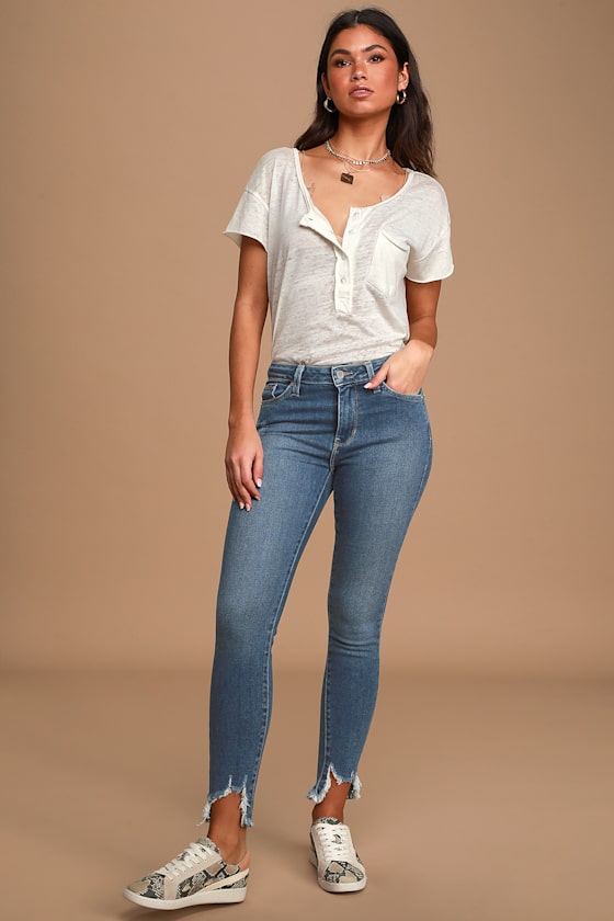 Black Skinny Denim Jeans High Rise main image 1