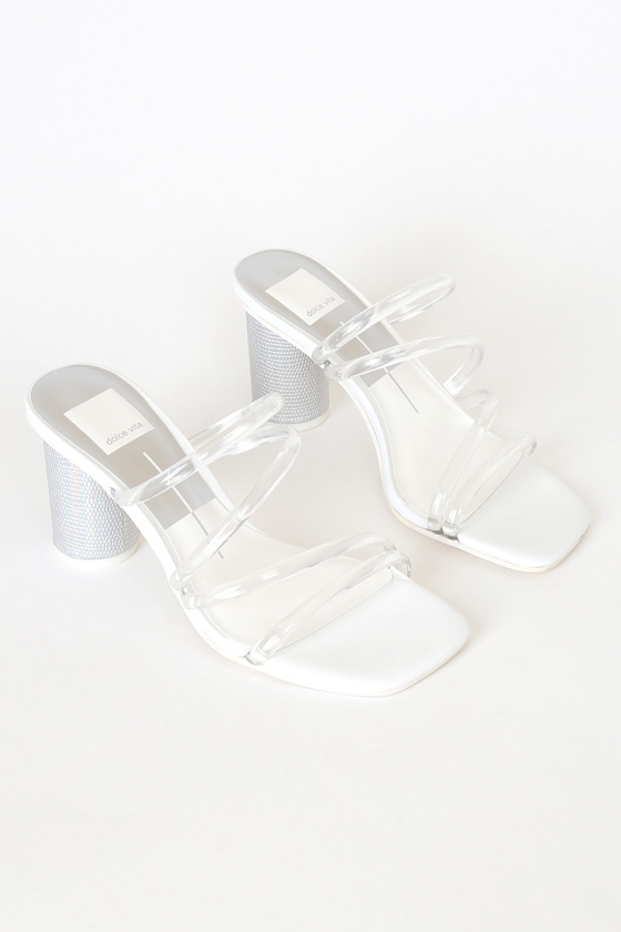 Nova Crystal Vinyl High Heel Sandals 2