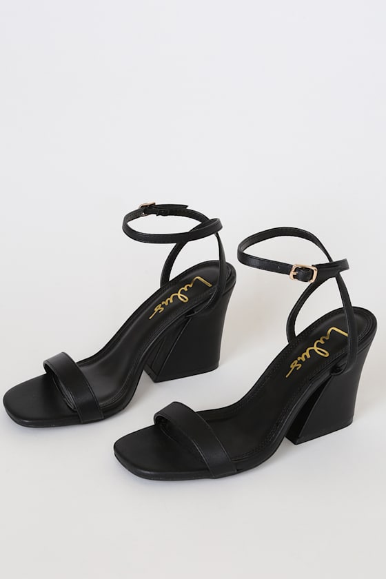 Jadeyn Black High Heel Sandals 1