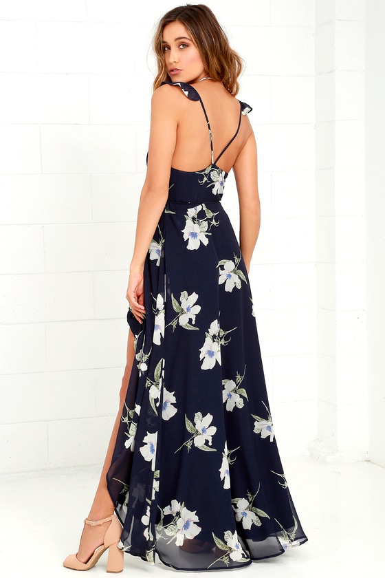 lulus all mine navy blue floral