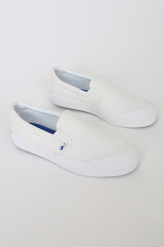 Keds Crew Kick 75 - Slip-On Sneakers - White Canvas Sneakers
